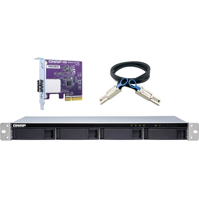 QNAP TL-R400S Drive Enclosure SATA/600 - Mini-SAS Host Interface - 1U Rack-mountable QNAP